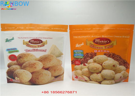 O rasgo Ziplock entalha a umidade - impermeabilize levantam-se os sacos de alumínio do bloco de dia do malote para o petisco