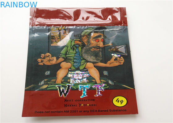 Sacos de empacotamento do Ziplock de Mylar do cartucho de Vape da folha do holograma do incenso erval do GV mini