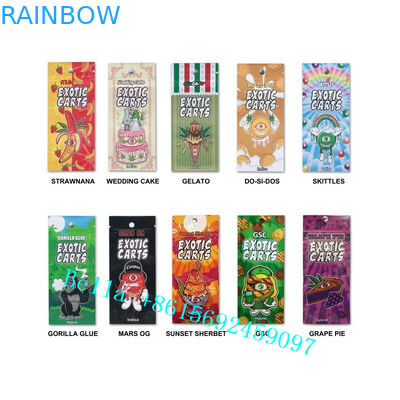 Mylar impresso costume ensaca os cartuchos de CBD Vape que empacotam o saco o saco pequeno do zíper do tamanho para o tanque de Vape