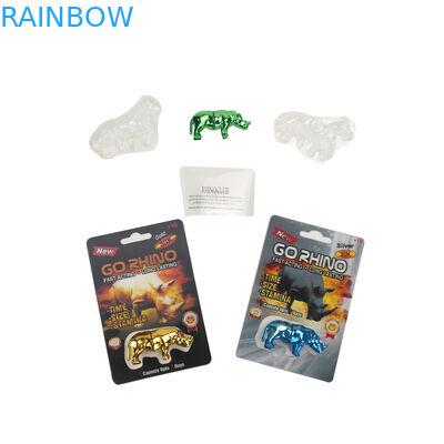 Cartão super da pantera 3D do cavalo o mais novo do preto da mamba para o bloco masculino de embalagem do comprimido do sexo da platina do rinoceronte 600K 700K dos comprimidos do realce