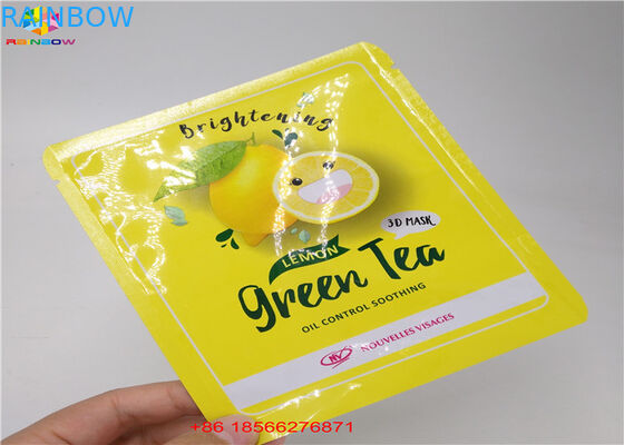 O fechamento terminado matte do fecho de correr da folha do holograma ensaca o malote liso da amostra cosmética da máscara protetora