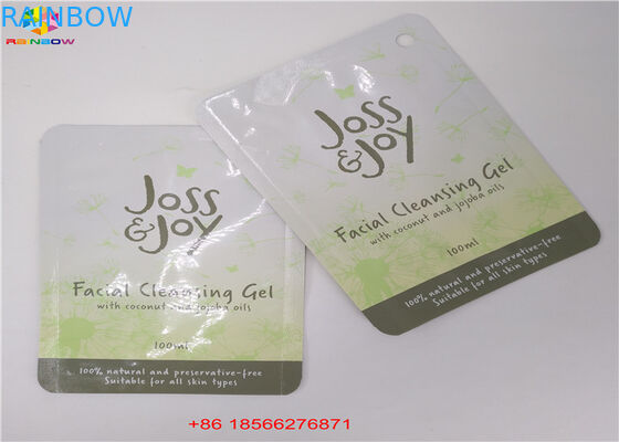 O fechamento terminado matte do fecho de correr da folha do holograma ensaca o malote liso da amostra cosmética da máscara protetora