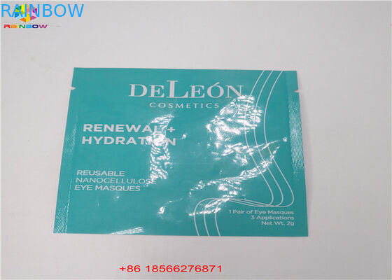 O fechamento terminado matte do fecho de correr da folha do holograma ensaca o malote liso da amostra cosmética da máscara protetora