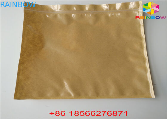 O malote personalizado reusável do alimento dos sacos de papel levanta-se a prova Ziplock do cheiro com janela