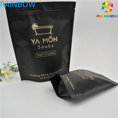 o costume seu próprio logotipo que imprime o saco de empacotamento da folha de alumínio com o malote inferior da parte inferior do saco do reforço ensaca o foilbag claro do zíper