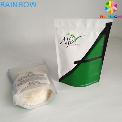 o costume seu próprio logotipo que imprime o saco de empacotamento da folha de alumínio com o malote inferior da parte inferior do saco do reforço ensaca o foilbag claro do zíper