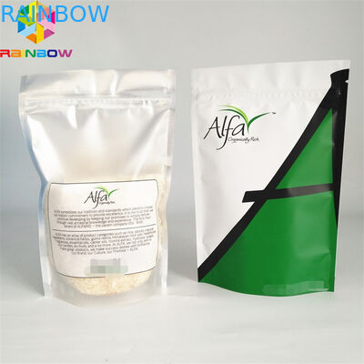 o costume seu próprio logotipo que imprime o saco de empacotamento da folha de alumínio com o malote inferior da parte inferior do saco do reforço ensaca o foilbag claro do zíper