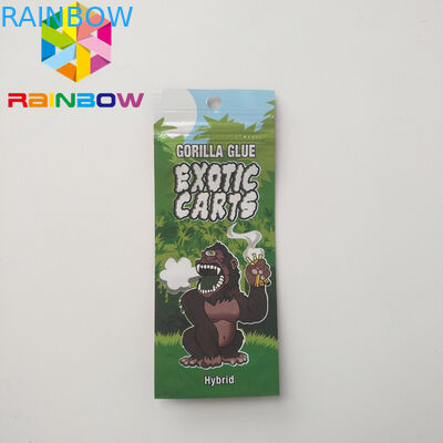 Malotes plásticos do cartucho holográfico de Vape que empacotam carros exóticos do óleo Ziplock de Cbd