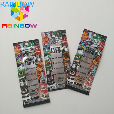 Malotes plásticos do cartucho holográfico de Vape que empacotam carros exóticos do óleo Ziplock de Cbd
