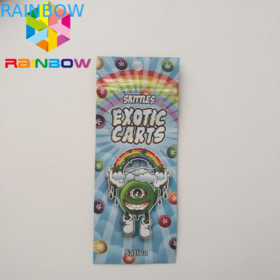 Mini sacos Ziplock de Mylar, cartucho exótico de Vape dos carros do empacotamento de alimento de Mylar holográfico