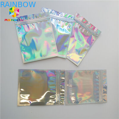 Mini sacos Ziplock de Mylar, cartucho exótico de Vape dos carros do empacotamento de alimento de Mylar holográfico