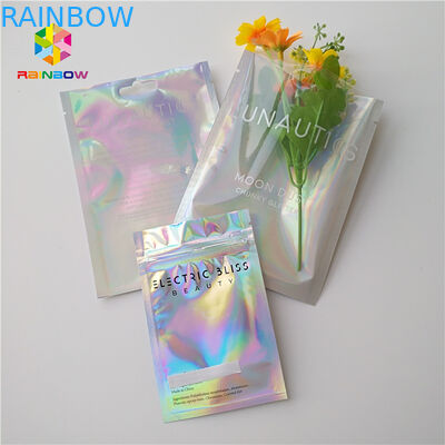 Mini sacos Ziplock de Mylar, cartucho exótico de Vape dos carros do empacotamento de alimento de Mylar holográfico