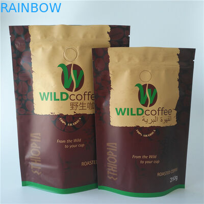 Os saquinhos de chá Resealable que empacotam a folha de alumínio levantam-se o saco de café com válvula