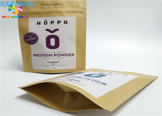 Kraft personalizou o Ziplock de empacotamento da janela do alimento de petisco do açúcar do ofício da porca dos sacos de papel