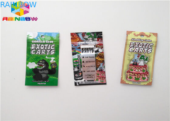 Tamanho feito sob encomenda do malote do empacotamento de alimento dos sacos de plástico do fechamento do fecho de correr da folha de alumínio com entalhe do rasgo