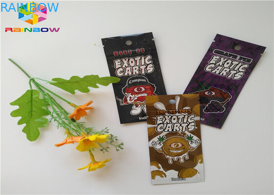 Tamanho feito sob encomenda do malote do empacotamento de alimento dos sacos de plástico do fechamento do fecho de correr da folha de alumínio com entalhe do rasgo