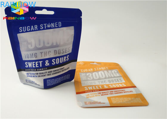 Tamanho feito sob encomenda do malote do empacotamento de alimento dos sacos de plástico do fechamento do fecho de correr da folha de alumínio com entalhe do rasgo