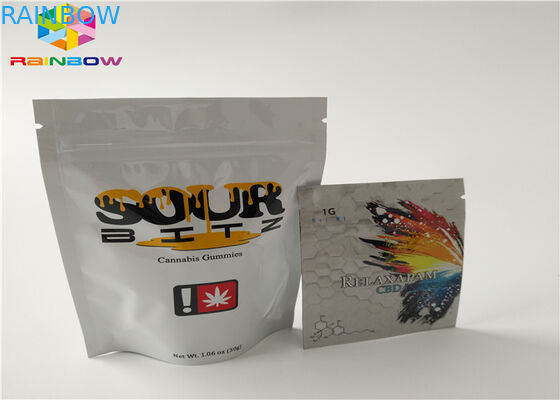 Tamanho feito sob encomenda do malote do empacotamento de alimento dos sacos de plástico do fechamento do fecho de correr da folha de alumínio com entalhe do rasgo