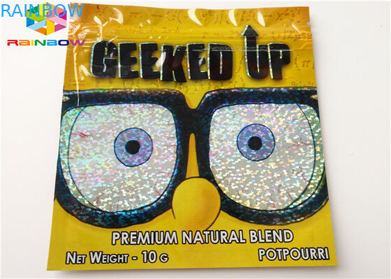 Empacotamento Resealable do cartucho do óleo dos sacos de plástico AC1003 CBD Vape do incenso erval aplicado