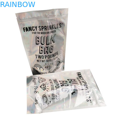 O empacotamento holográfico levanta-se o plástico impresso personalização dos sacos do malote do zíper