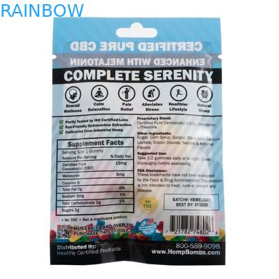 Embalagem à prova de cheiro para incenso herbal, saco Mylar com fecho zip, impressão em rotogravura e tamanho personalizável