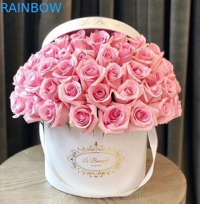 Caixas redondas de empacotamento recicláveis impermeáveis da flor do cartão da caixa de papel com logotipo