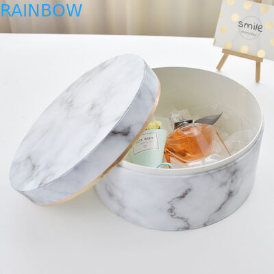 Caixas redondas de empacotamento recicláveis impermeáveis da flor do cartão da caixa de papel com logotipo