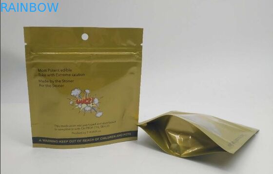 A prova do cheiro Ziplock levanta-se o plástico do cânhamo da erva daninha do óleo dos malotes para doces gomosos dos ursos de Edibles