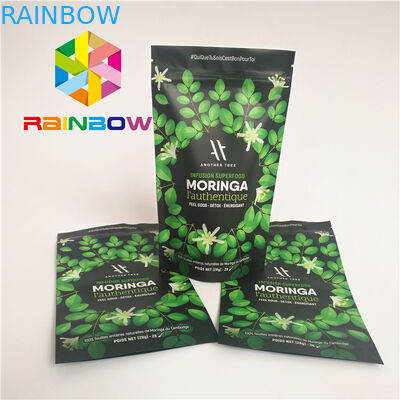 Os malotes plásticos do revestimento da superfície do resíduo metálico que empacotam o zíper levantam-se o saco de pó da proteína