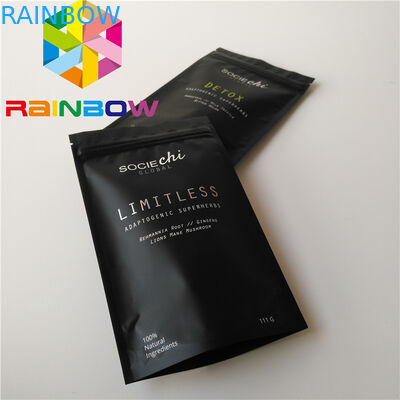 O produto comestível material levanta-se saco de pó cônico de Moringa do malote do zíper com forro da folha