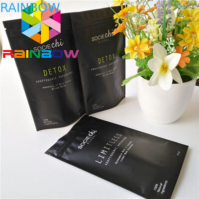 O produto comestível material levanta-se saco de pó cônico de Moringa do malote do zíper com forro da folha