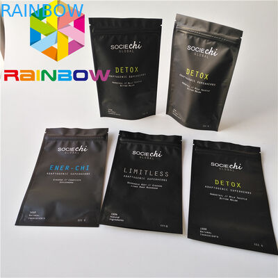 O produto comestível material levanta-se saco de pó cônico de Moringa do malote do zíper com forro da folha