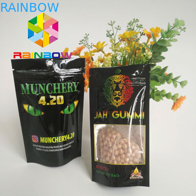 Mylar laminado folha impresso Ziplock levanta-se o empacotamento do cannabis da erva daninha de Mmj dos malotes