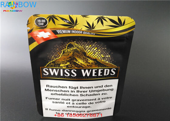 A folha de alumínio do zíper da prova da criança levanta-se o pó do açúcar de Packingfor do cartucho do malote CBD/