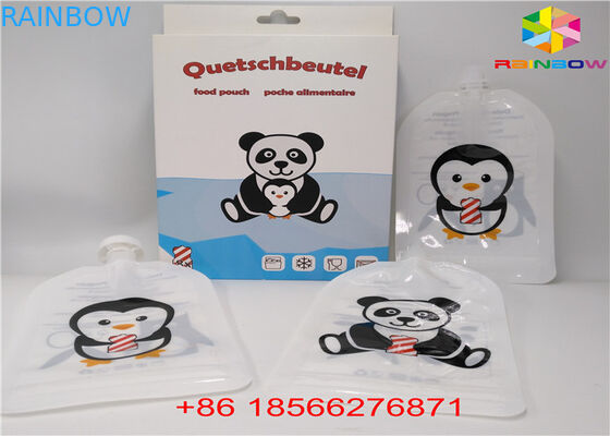 Os sacos líquidos reusáveis do bico, levantam-se malotes com o bico do suco da folha de Doypack do tampão