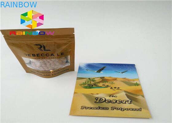 Sacos Ziplock pequenos da embalagem, malote da folha de alumínio para comprimidos ervais da energia do incenso