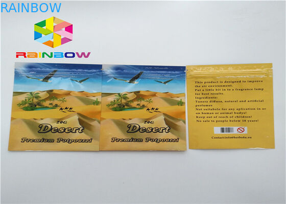 Sacos Ziplock pequenos da embalagem, malote da folha de alumínio para comprimidos ervais da energia do incenso