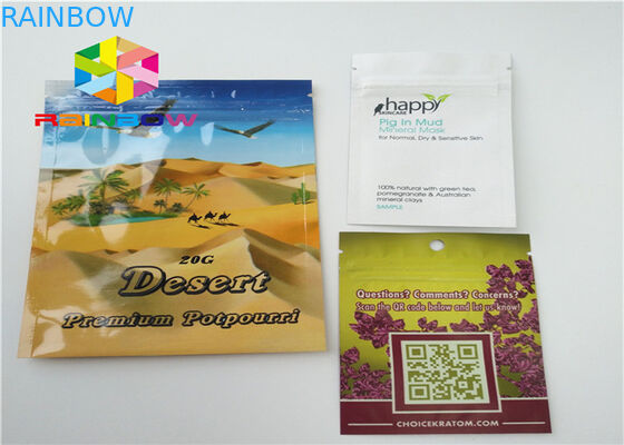 Malotes plásticos do saco erval do incenso que empacotam o fechamento do zíper dos comprimidos da energia do malote de Kratom