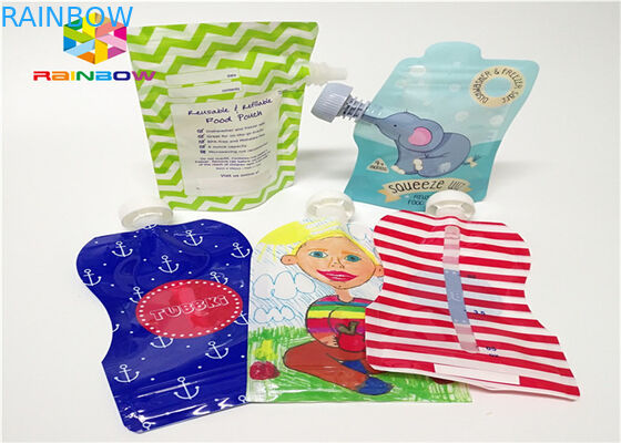 A folha de alumínio levanta-se o empacotamento do malote do bico personalizado imprimindo o plástico 120ml