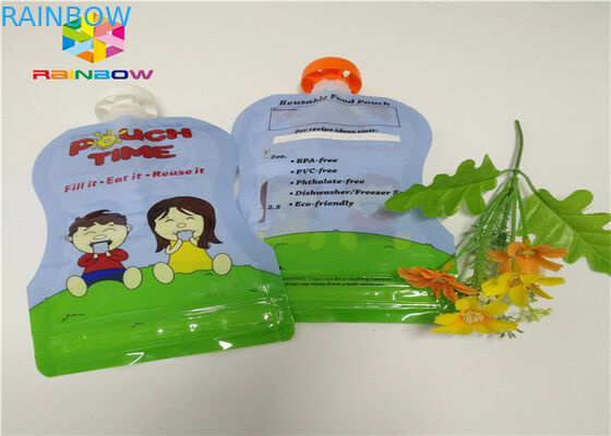 A folha de alumínio levanta-se o empacotamento do malote do bico personalizado imprimindo o plástico 120ml