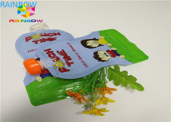 A folha de alumínio levanta-se o empacotamento do malote do bico personalizado imprimindo o plástico 120ml