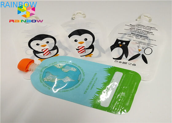 A folha de alumínio levanta-se o empacotamento do malote do bico personalizado imprimindo o plástico 120ml