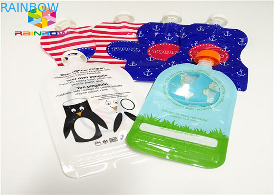 A folha de alumínio levanta-se o empacotamento do malote do bico personalizado imprimindo o plástico 120ml