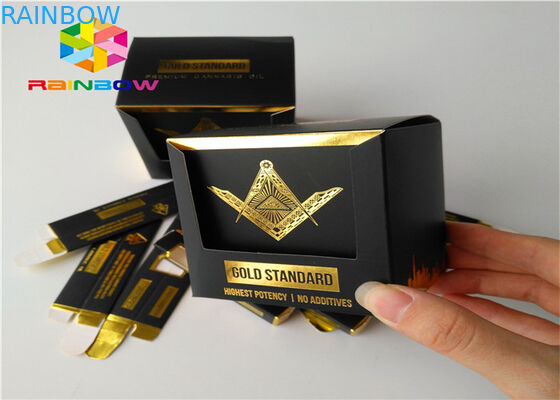 Caixa de papel gravada de impressão que empacota o produto de mercadoria pequeno com janela