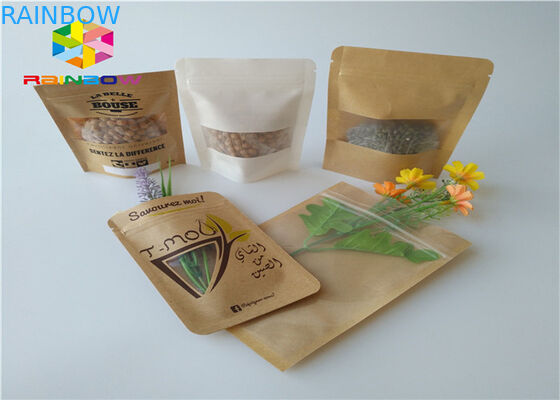Efeito matte de empacotamento de Doypack do malote do saco de papel pequeno do fechamento do fecho de correr da folha de alumínio para o alimento