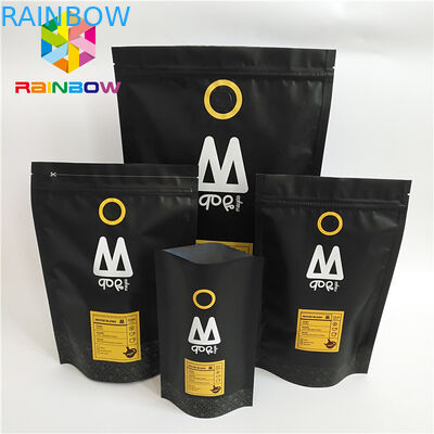 Levante-se o empacotamento dos malotes plásticos impresso um saco de café Ziplock da válvula da maneira