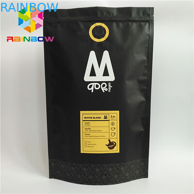 Levante-se o empacotamento dos malotes plásticos impresso um saco de café Ziplock da válvula da maneira