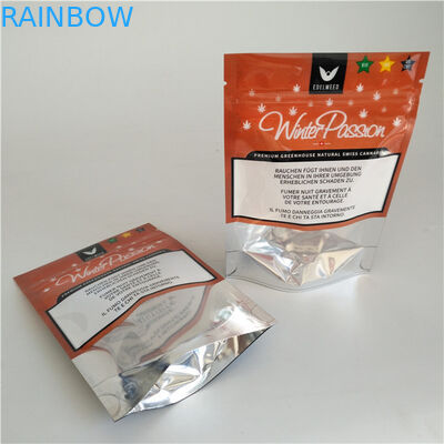 Matte Resealable levantam-se o tamanho personalizado do incenso dos sacos do Ziplock malotes ervais reusáveis