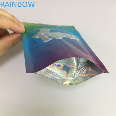 Sacos holográficos de Runtz da erva daninha das cookies duráveis de Runtz Mylar dos sacos de plástico do fechamento do fecho de correr