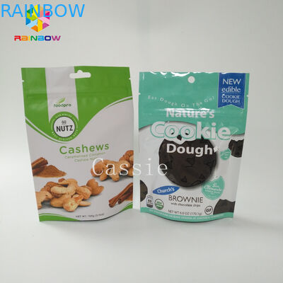 A impressão do Gravure levanta-se o fechamento do zíper do saco da folha de alumínio personalizado para o alimento do pó